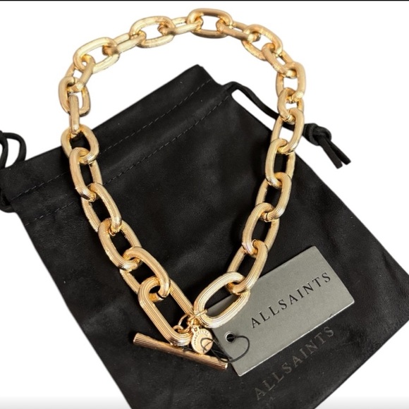 ALLSAINTS Jewelry - NWT ALLSAINTS Textured Chain Link Toggle Necklace